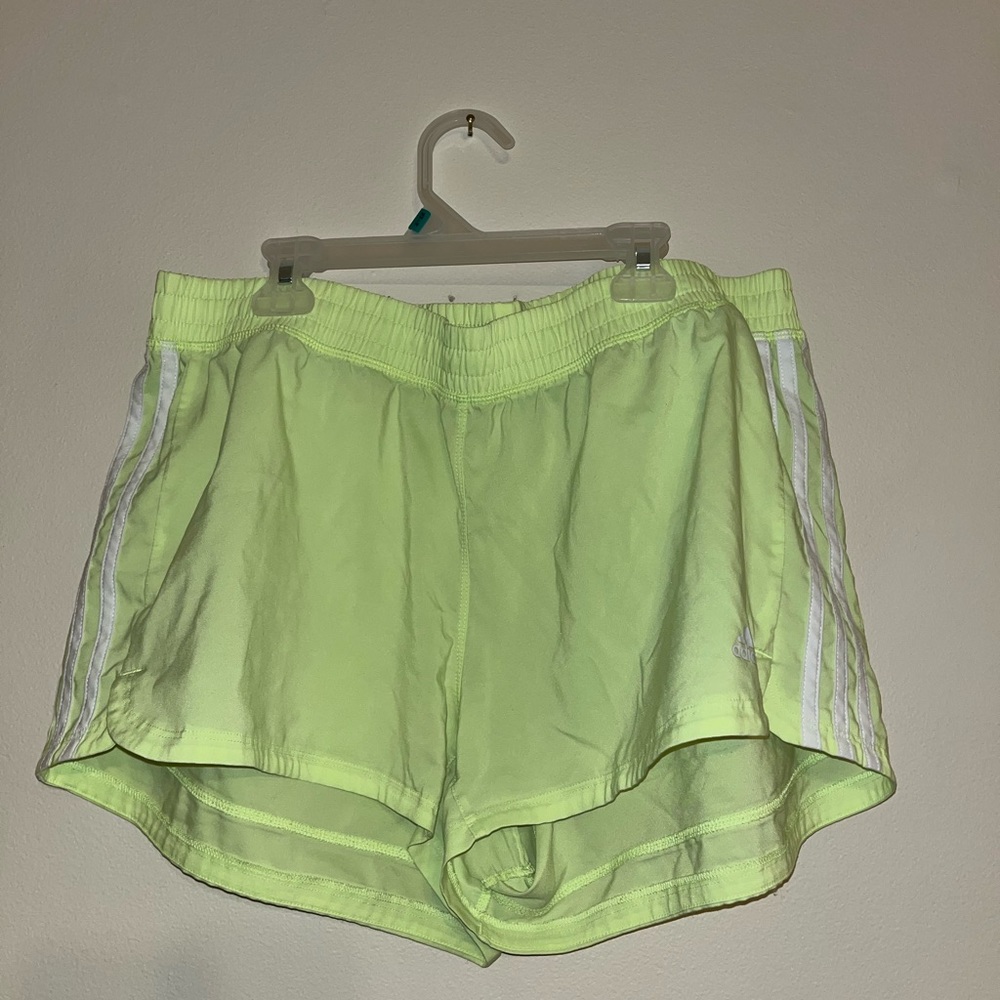 Yellow adidas shorts